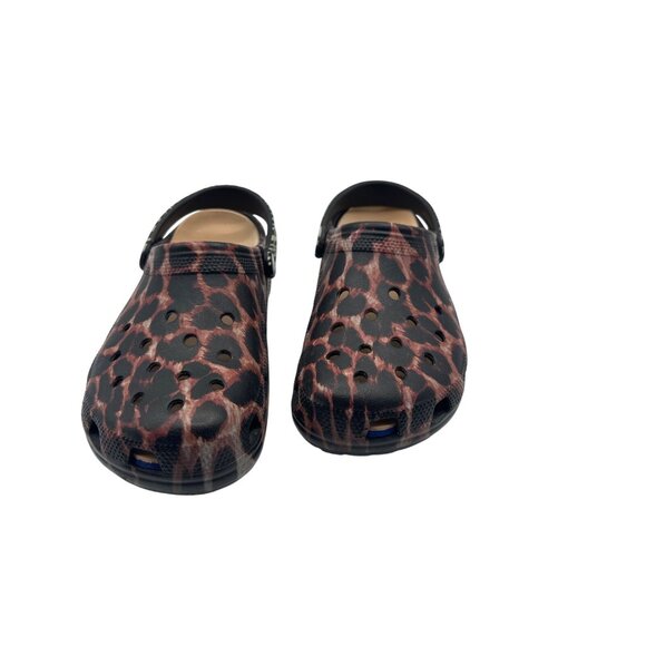 Clog Size 10 Unisex Leopard Cheetah Print Shoes Adjustable Strap Vent Holes - Picture 1 of 11